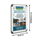 A5 Alüminyum Çerçeve 25 mm 15x21 cm