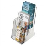 Masa Üstü 3 Katlı 1/3 A4 Broşürlük Şeffaf