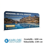 600x230 cm Düz Tekstil Backdrop