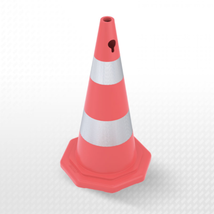 Ağırlıksız 70 cm Çift Reflektifli Trafik Konisi