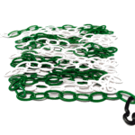 Plastik Zincir 8 mm Yeşil Beyaz 25 Metre - Görsel 2